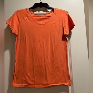 Nike Orange V Neck T-shirt